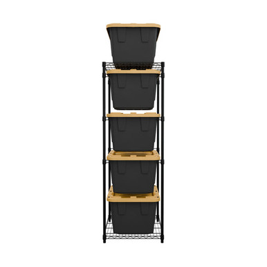 SafeRacks Storage Bin Rack - Black
