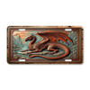 Bronze Dragon license plate featuring an intricately detailed dragon in coiled pose with embossed-look copper and teal-toned design.