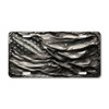 Weathered American flag license plate featuring distressed metallic grayscale design in embossed-look artwork on aluminum.