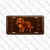Cavalier King Charles Spaniel license plate featuring embossed-look rustic artwork in warm copper tones with paw prints on a textured background.