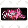 Hope Breast Cancer Ribbon License Plate