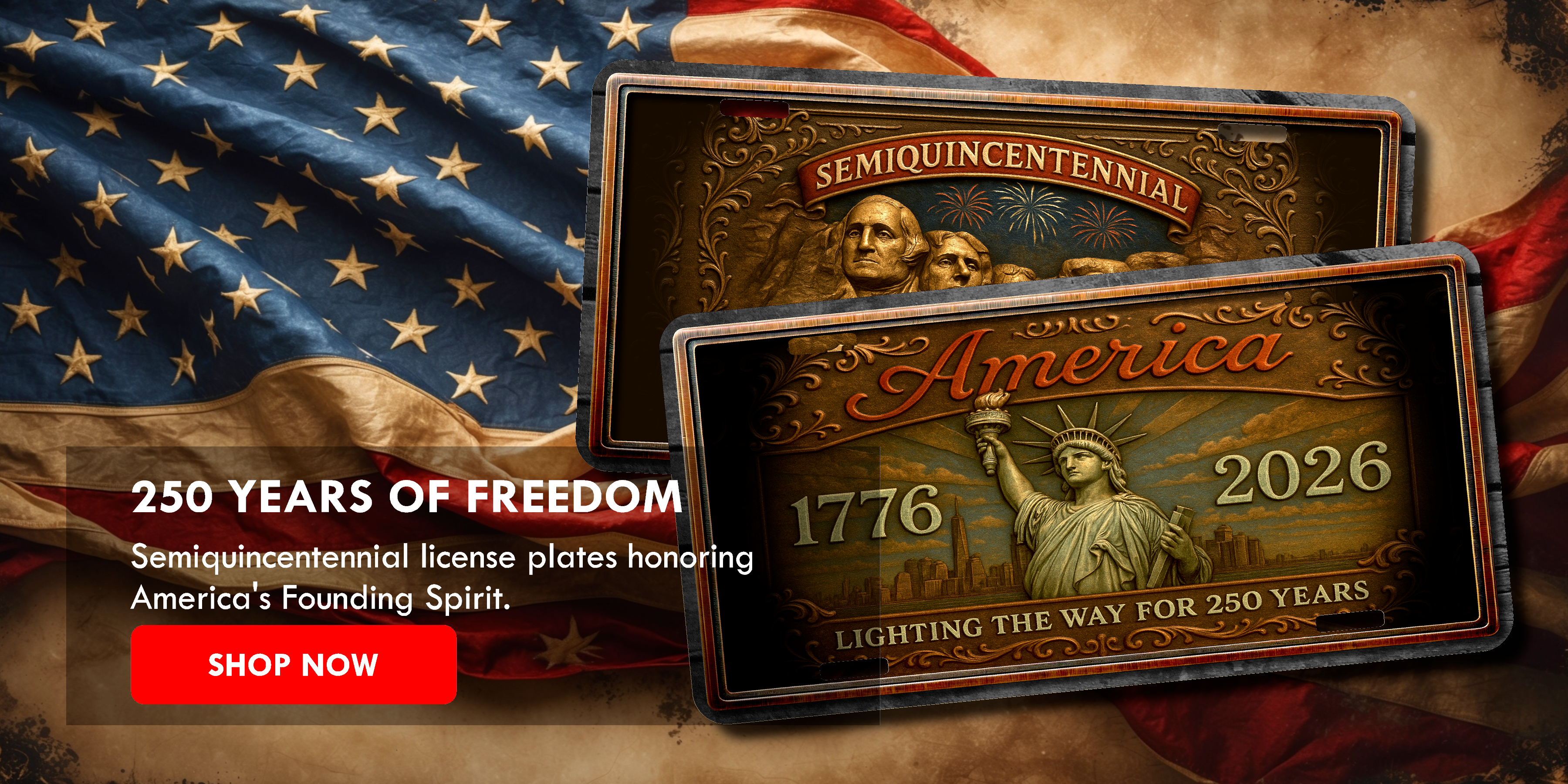 Americal 250 Anniversary License Plates