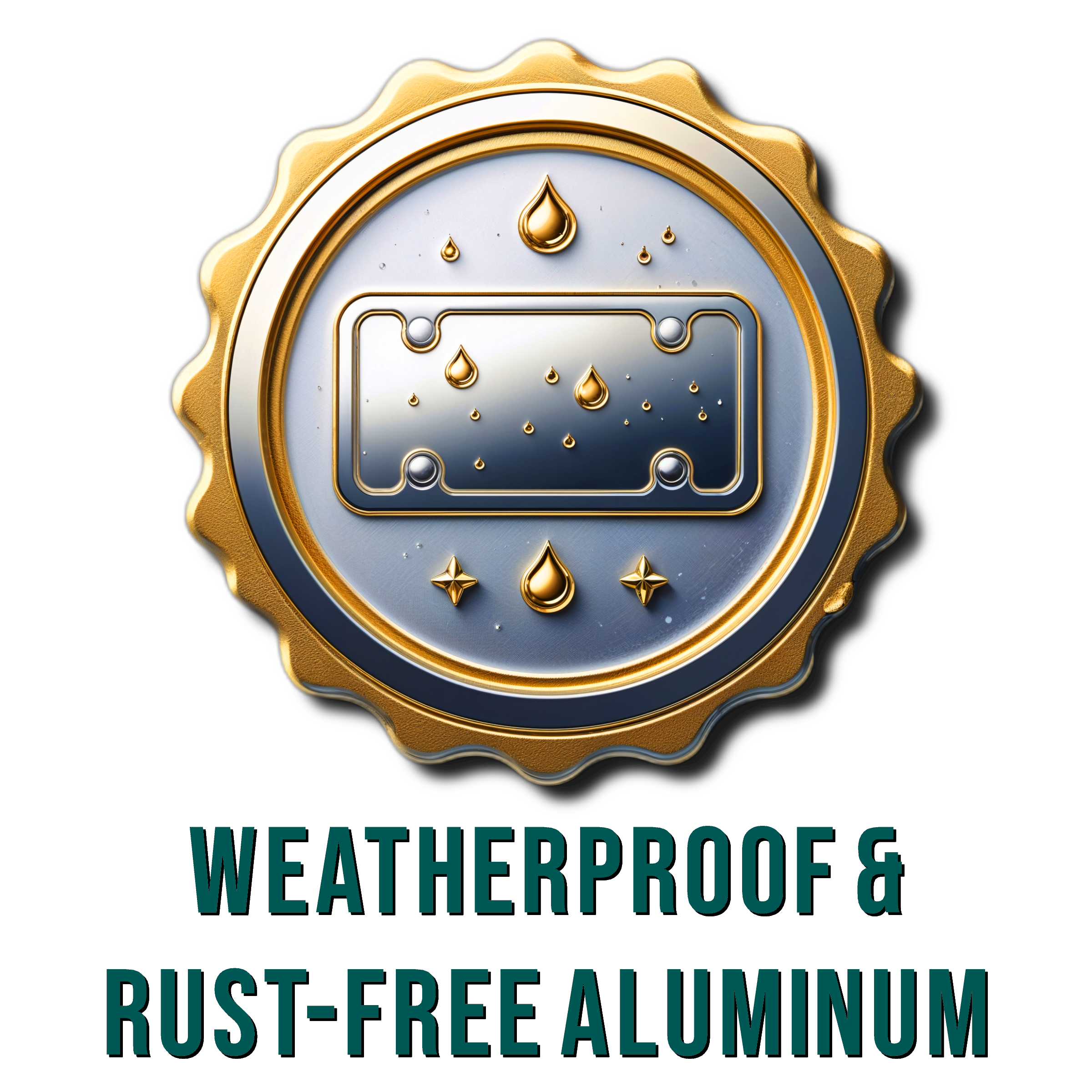 Weatherproof & Rust Free Aluminum Badge