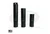 Black anodized suppressors in small, medium, and large sizes displayed on a white background, highlighting design differences across barrel lengths
