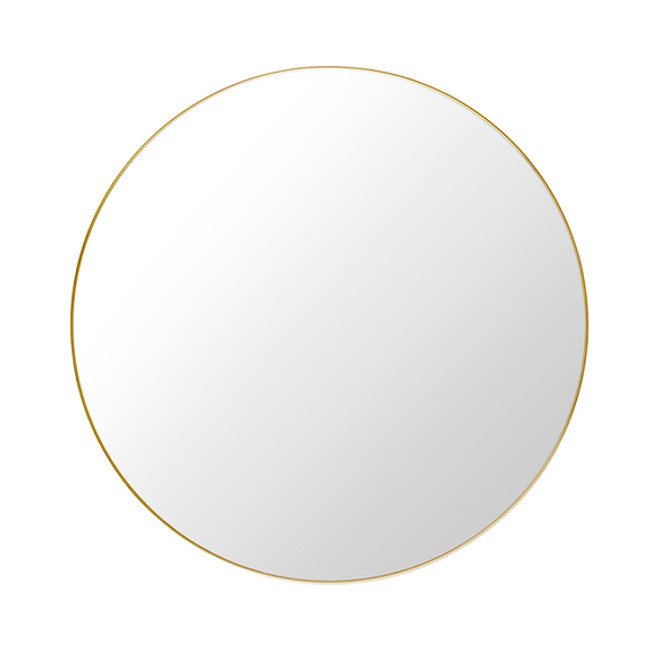 Gubi Round Wall Mirror in brass