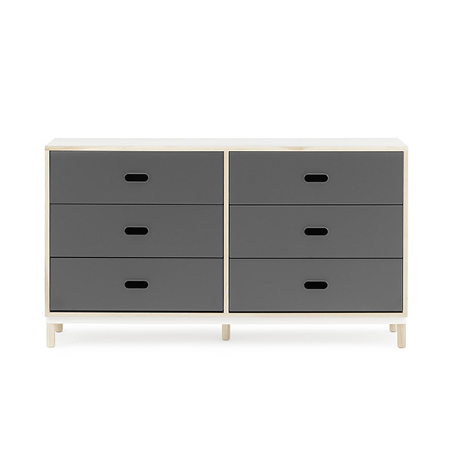 Normann Copenhagen Kabino Dresser with 6 Drawers in grey