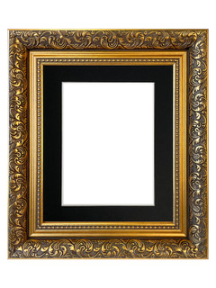 FRAMES BY POST Large Dahlia Gold Photo Frame with Mount, White, Ivory, Black, Dark Grey, Light Grey, Pink, Red, Blue