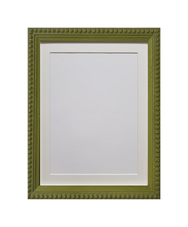 FRAMES BY POST Crown  Olive Green Photo Frame with a choice of  Black, White, Ivory, Dark Grey, Light Grey, Pink, Blue, Red, Dark Green, Gold, Silver  Mounts