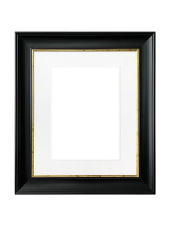 FRAMES BY POST Scandi Black and Crackle Picture Photo Frame With White, Ivory, Black, Blue, Pink, Dark Grey, Light Grey, Dark Green, Red, Silver or Gold Mounts
