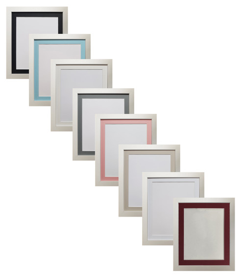 Frames By Post Craft Picture Photo Frame Matt White 20mm x 16mm MDF With White mounts