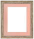 FRAMES BY POST Nordic Distressed Wood Photo Frame with Choice of Black, White, Ivory, Dark Grey, Light Grey, Pink, Blue, Red, Dark Green, Gold, Silver Mount Colours