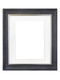 FRAMES BY POST Scandi Charcoal Grey Picture Photo Frame With White, Ivory, Black, Blue, Pink, Dark Grey, Light Grey, Dark Green, Red, Silver or Gold Mounts