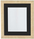 FRAMES BY POST Deep Grain Light Brown Photo Frame with White Mount, Black, Pink, Ivory, Light Blue Grey, Light Grey, and Light Grey Mount