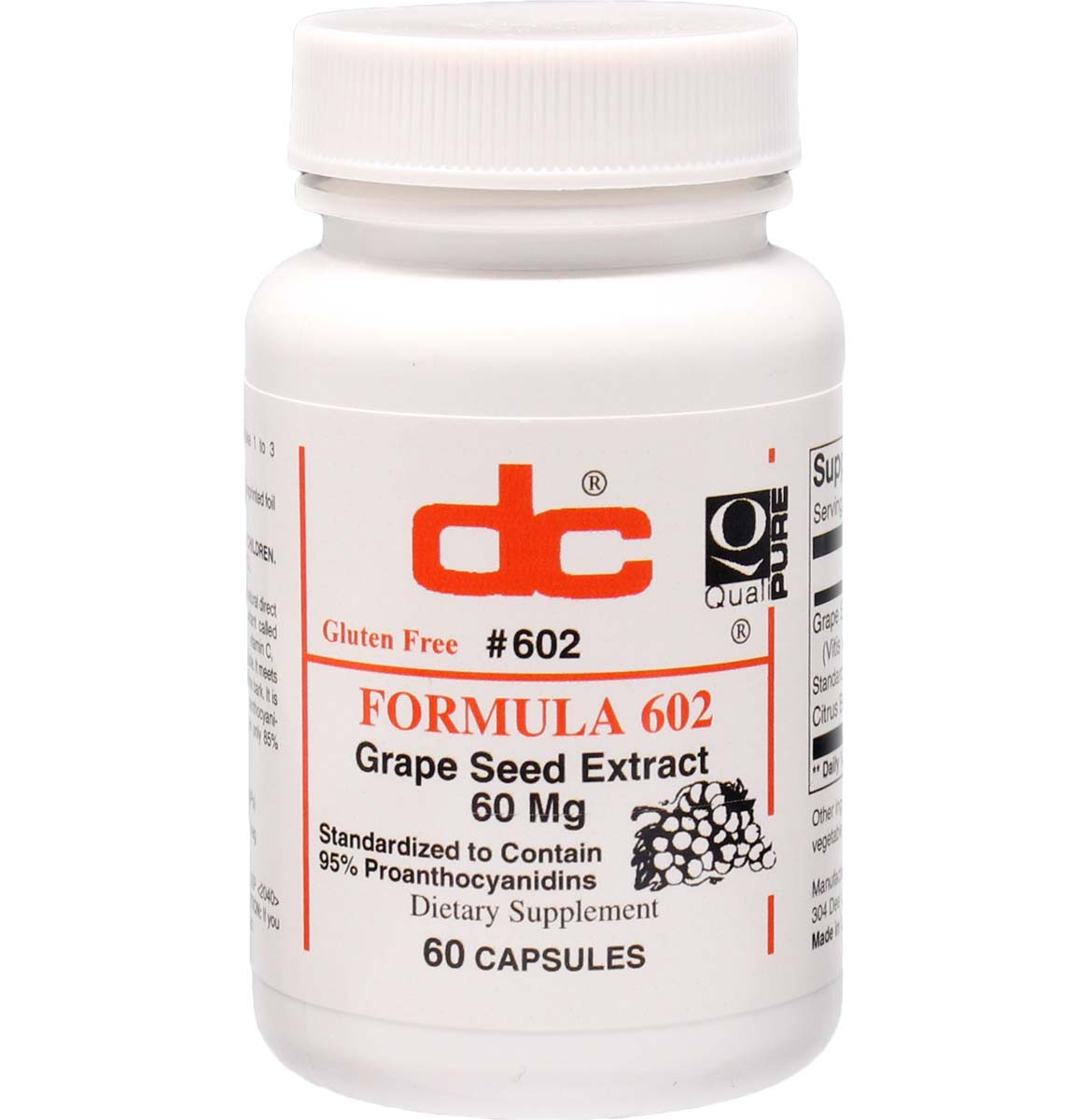 Grape Seed Extract 60 Mg 95% Proanthocyanidins With Bioflavonoids