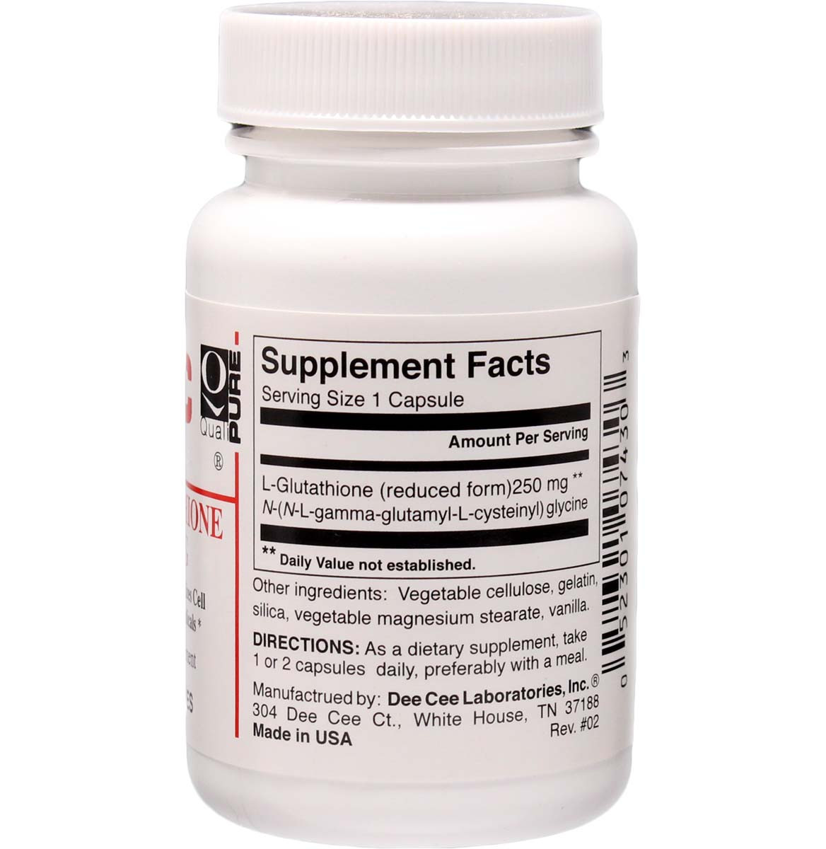 glutathione 250 L-Glutathione, by Utzy Naturals, 60 Capsules main image 0