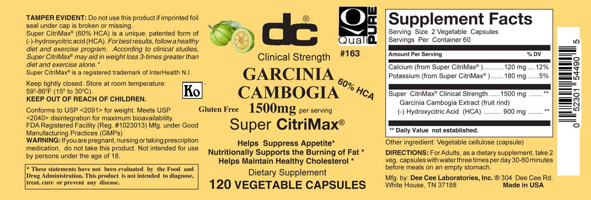 Garcinia Cambogia 1500 Mg Per Serving 900 Mg Hydroxycitric Acid
