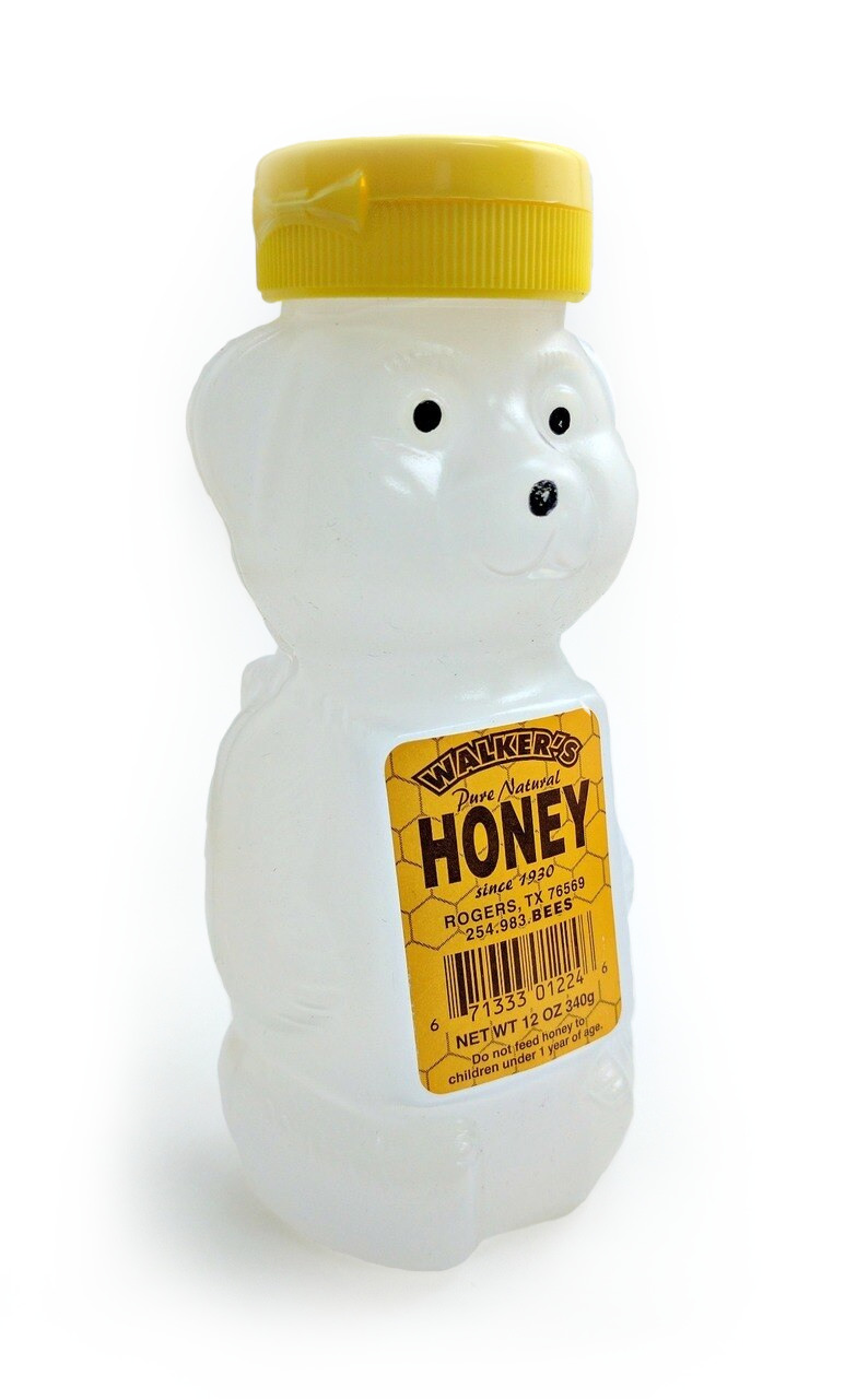12 oz Plastic Honey Bear Bottle – Bemis Honey Bee Farm
