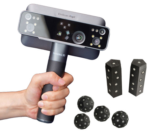 EinScan Rigil 3D scanner held in a hand