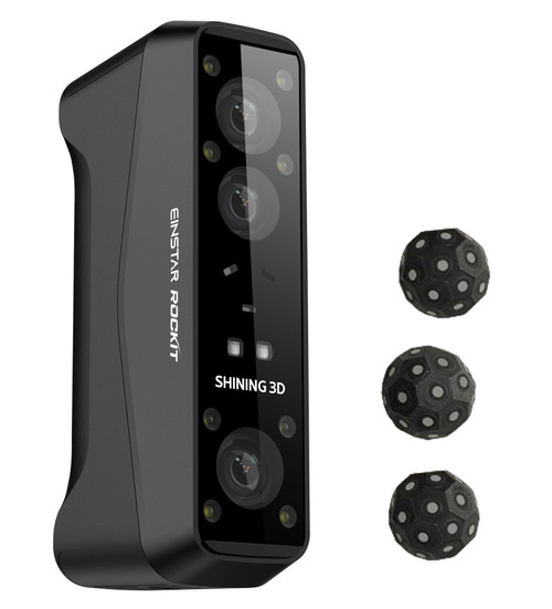 EinStar Rockit wireless handheld 3D scanner from sideview