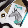 OMG New Pony - Horse Equestrian Greeting Card