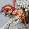 Classy Equine Chestnut With Saddle Hunter Jumper Horse Ornament