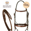 Huntley Equestrian Schooling Fancy , Wide Noseband Bridle, Australian Nut, Small Pony, Medium Pony, Cob.