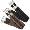 Equitare Mini Padded English Girth with Elastic, Black & Brown,  27"