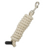 Cream Tough1 Cotton Horse Lead with Bolt Snap, 1/2" x 6'.