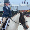 Sweet heart kids show coat from Belle & Bow, Navy with Lavender and heart-shaped buttons.