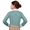 Back of Chestnut Bay Skycool LS Liberty Show Shirt,  Aqua .