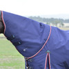 Weatherbeeta Comfitec Essential Detach-A-Neck Turnout, 220g, Navy/Burugndy, 60" - 69".