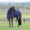Weatherbeeta Comfitec Essential Detach-A-Neck Turnout, 220g, Navy/Burugndy, 60" - 69".