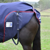 Weatherbeeta Comfitec Essential Detach-A-Neck Turnout, 220g, Navy/Burugndy, 60" - 69".