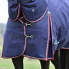 Weatherbeeta Comfitec Essential Detach-A-Neck Turnout, 220g, Navy/Burugndy, 60" - 69".