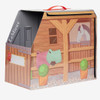 Stable side of reversible case for Lemieux toy ponies.