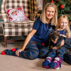 Horseware Softie Socks, Kids & Adult, Navy Check/ Green & Red .