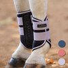 LeMieux Mini Grafter Brushing Boots, For Ponies 11.2 - 13h, Cranberry, Indigo and Lilac.