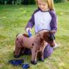 Playing with clippable LeMieux toy pony Gracie.