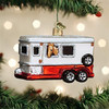 Old World Glass Horse Trailer Ornament.