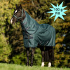 Amigo Ripstop 900D Pony PLUS Turnout , 100g, Dynasty Green/Navy & Silver, 45" -69".