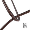 AJR Raised Fancy Stitched Standing Martingale, Small Pony & Pony, raised and fancy stitched and dark brown leather.