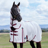 Weatherbeeta ComFiTec Essential Combo Pony Fly Sheet, White/Burgundy.