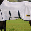 Saxon Mesh Fly Sheet with Gussets & Belly Band, White/Navy.