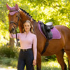 LeMieux Mini Suede Close Contact Square Pad, Mallow.