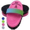 Haas Mini Kardaetsche Brush with Multi-Colored Elastic Handle, Pink.