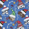 Ho Ho Ho Dogs material with sparkles on pony half pad.