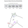 Equinavia Valkyrie Pony Fancy Stitched Bridle Size Guide