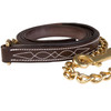 Huntley Equestrian Leather Lead with Brass Chain
