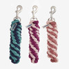 LeMieux Polycotton Striped Leadrope, 3 Colors, Aloe/Navy, Blackberry/Wild Rose,  Spiced Earth/ Petal.