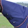 Weatherbeeta ComFiTec Essential Turnout Detach-A-Neck 360G T/O, Navy/ Burgundy 60" - 69"